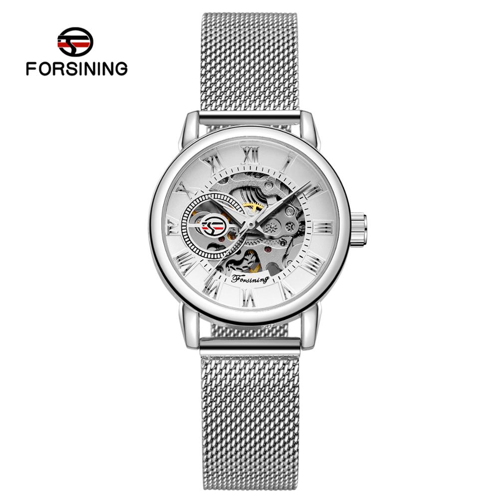 Stainless Mesh Band - Reloj Mujer Forsining Mode Vrouw Horloge