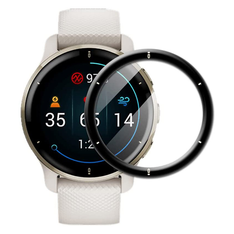 Garmin Smartwatch Accessories - 3D gebogen rand beschermfolie voor Garmin