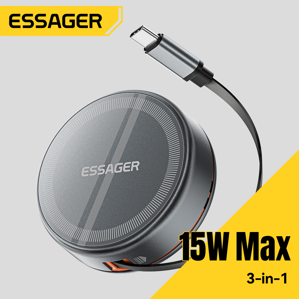 Watch Charger Cable - Essager 15W 3 in 1 magnetische