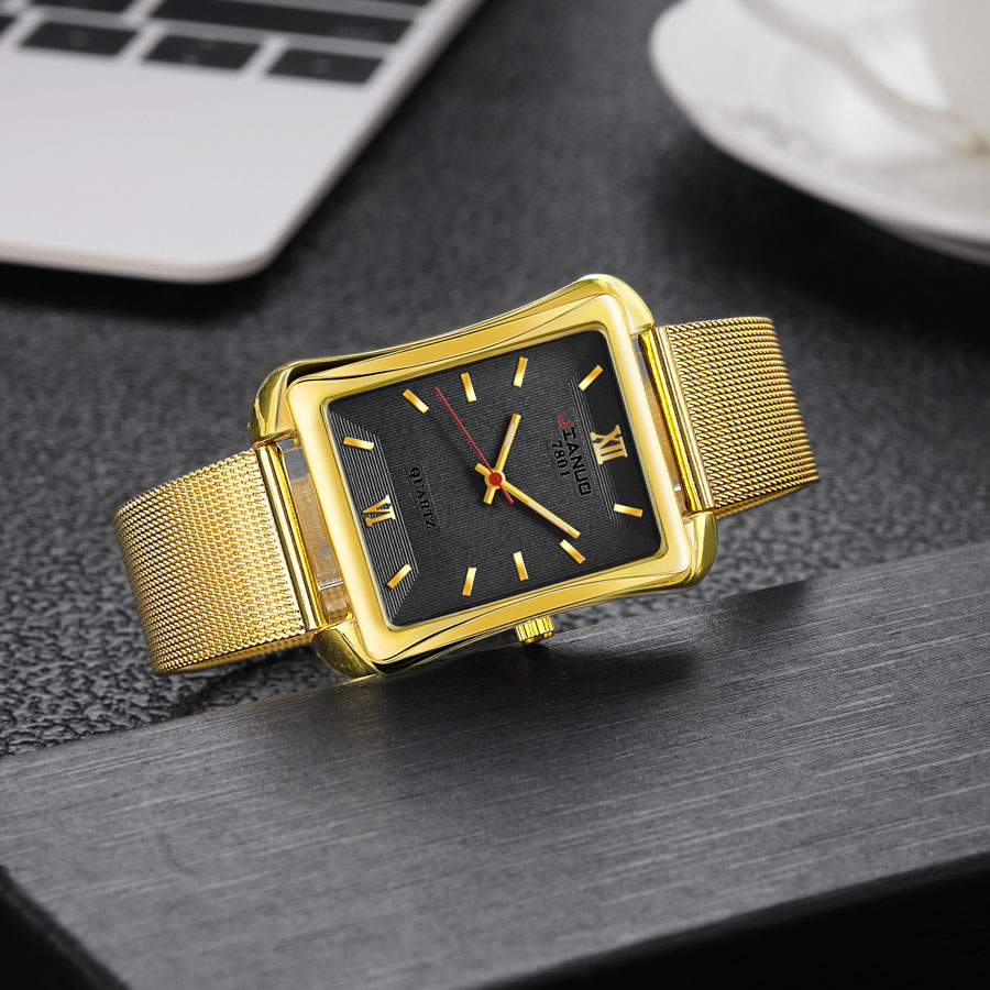 Stainless Mesh Band - 2024 Nieuwe Trendy Heren Vierkante Horloge