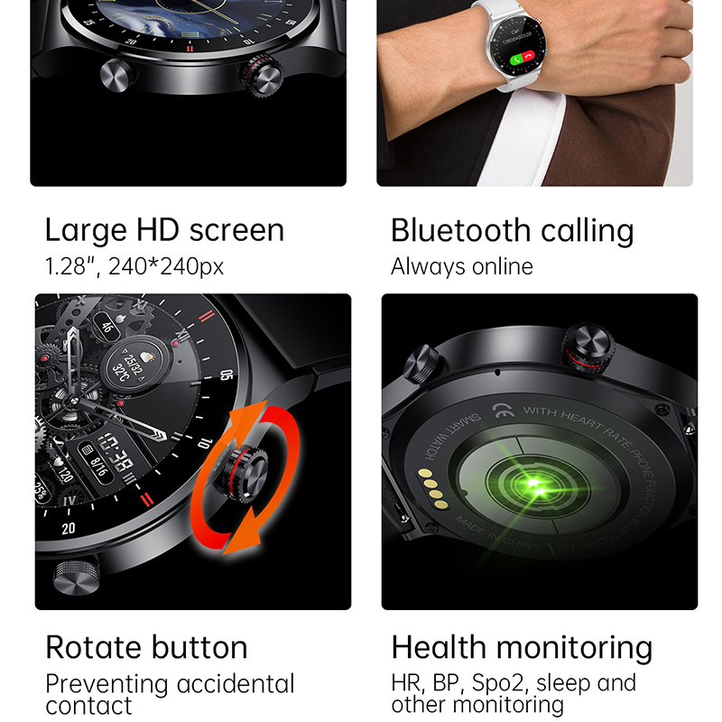 ECG+PPG Bluetooth Call Smartwa - Smartwatch Face recensie en prijs