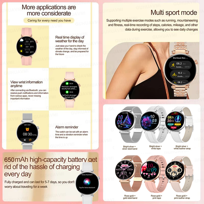 Nieuw 1,27-inch smartwatch voo - Smartwatch Custom recensie en prijs